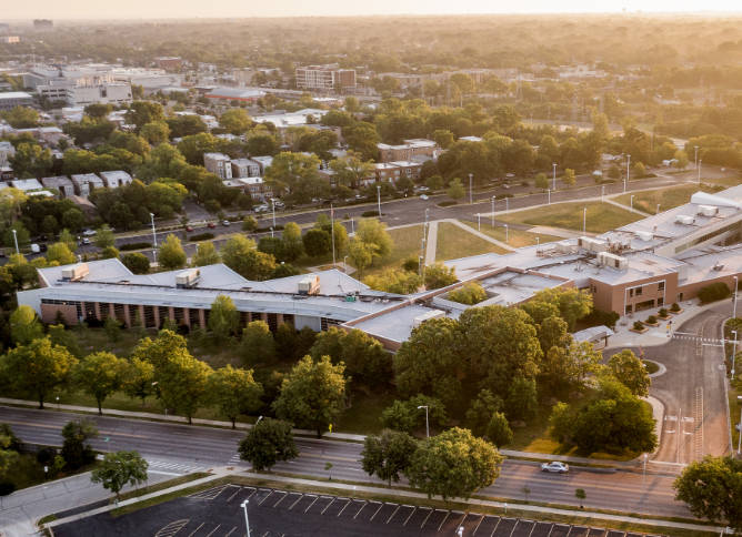 Aerial view of Skokie